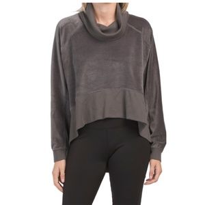 NWT New Free People Movement Last Chance Velour Pullover